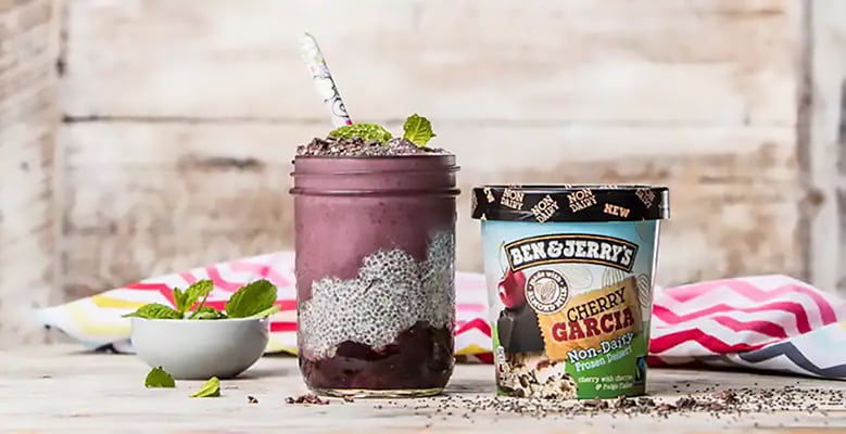 Vegan Cherry Garcia Smoothie Jar | Ben & Jerry's